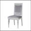 Ensemble de 2 chaises d'appoint rembourrées grises et platine