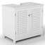 Armoire de salle de bain autoportante, armoire de rangement pour évier avec 2 portes et tablette, armoire de salle de bain 2 portes sous évier moderne, armoire de salle de bain autoportante sous évier moderne pour la maison