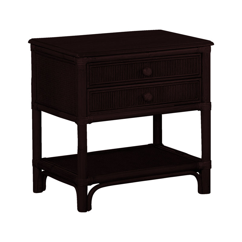 Summer Retreat 26'' W Wicker / Rattan Nightstand, Java