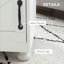 Table d'appoint de style campagnard moderne avec tablette et garde-robe, blanche