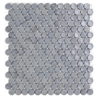 Titanium 1 6/8" Barrels Glass Mosaic