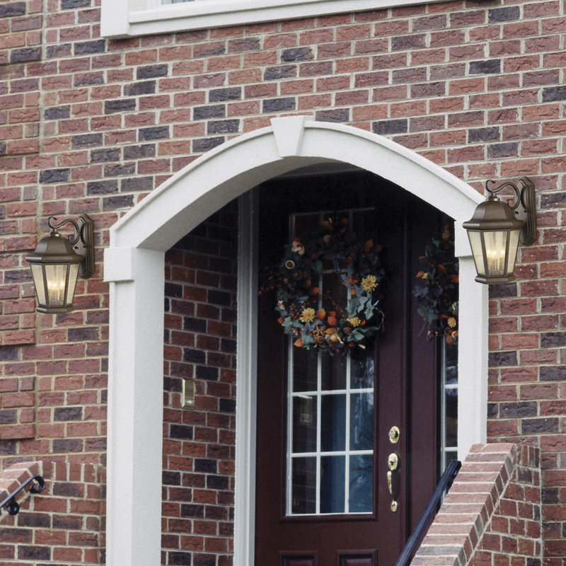 Martinsville Medium Two Light Outdoor Wall Lantern from Generation Lighting , Corinthian Bronze, 14.5'' H x 8'' W x 9.5'' D