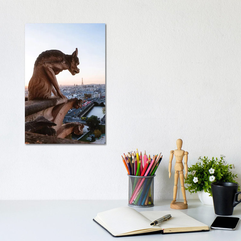 Gargoyle On Notre Dame Cathedral, Paris by Matteo Colombo - Gallery-Wrapped Canvas Giclée on Canvas, Canvas