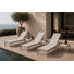 Ensemble de chaises longues inclinables d'extérieur 76 po Aynura
