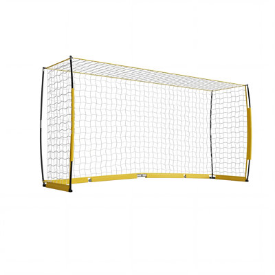 But de soccer de 3,66 m x 1,83 m avec filet, modèle portable pour l'entraînement dans la cour arrière, comprenant une base en métal, un sac de transport et des piquets pour l'entraînement des jeunes et des adultes.