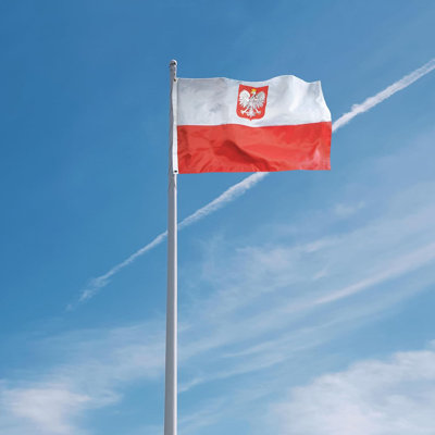 36"H X 60"W EverStrong Series Embroidered Poland State Ensign Flag