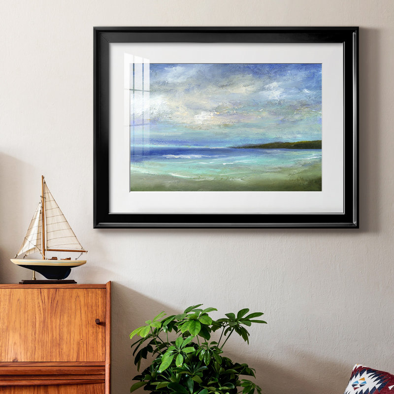 «Island Inlet», reproduction encadrée de qualité supérieure - prête à être accrochée, H 18,5 po x l 24,5 po x P 1 po, Noir