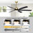 64" Modern Large Propeller Ceiling Fan with LED Light and Remote Control-1030234700-1030234701