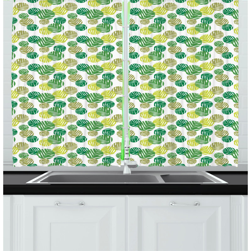Floral Tailored Kitchen Curtain