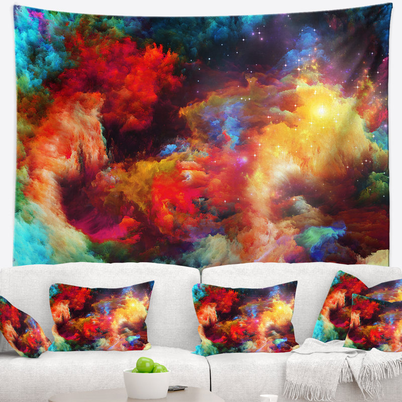 Fractal paint fusion tapisserie, H 32 po x l 39 po