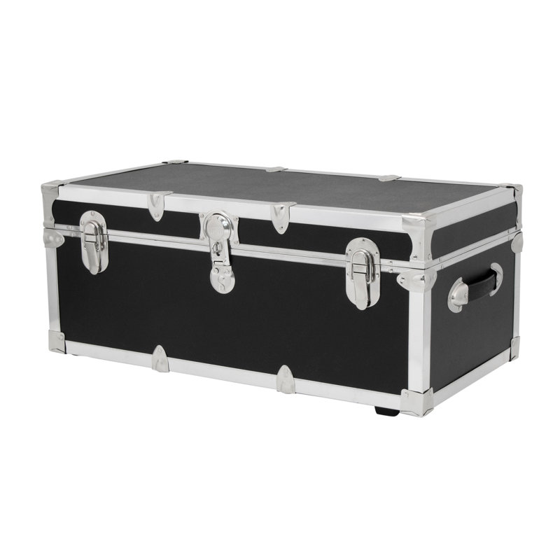 Cambell Manufactured Wood Camp Trunk / Footlocker, Black