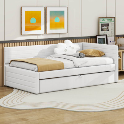 Twin Size Upholstered Daybed With Trundle