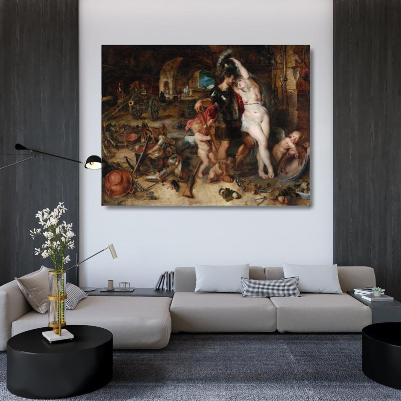 «The Return from War, Mars Disarmed by Venus» par Peter Paul Rubens - Art mural sur toile tendue avec châssis