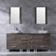  72'' Double Bathroom Vanity with Glass Top