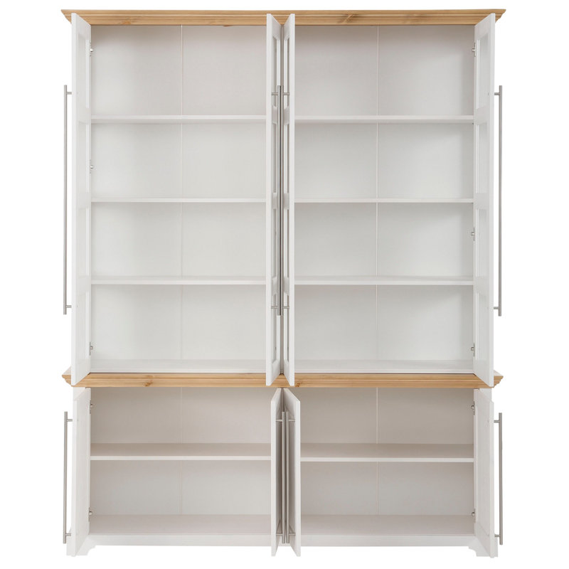 Lonon Display Cabinet, White/Natural