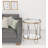 Mirrored Glass Top End Table