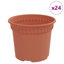 Round Flower Pot 24 Pcs Plastic-1534420394-1534420391