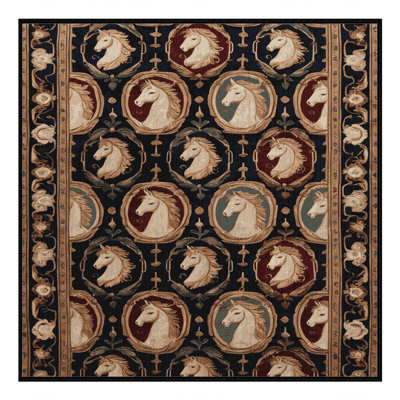Tapis noir français lavable à la machine