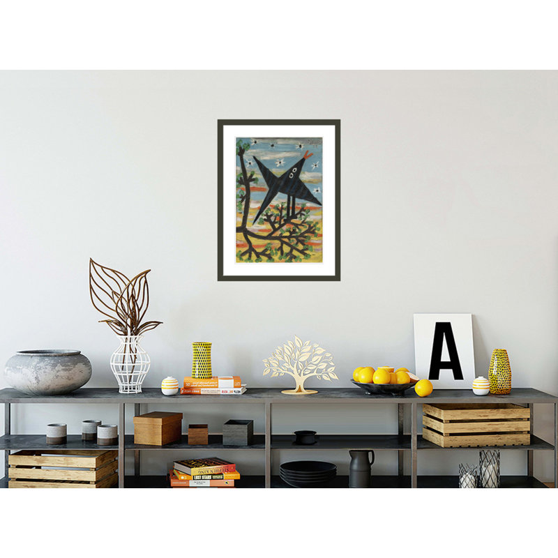 «Bird On A Tree» par Pablo Picasso - Impression giclée encadrée, H 29,5 po x l 22,42 po