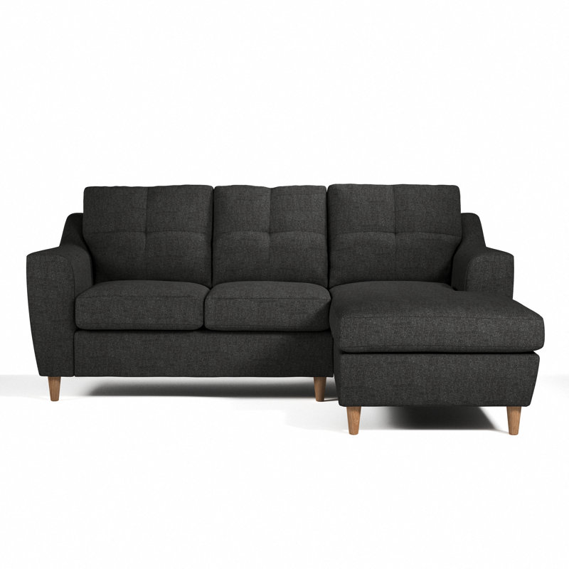 Espitia 3 Seater Corner Chaise, Charcoal, Right Hand Facing