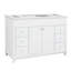 Meuble-lavabo de 46 po sans lavabo, armoire seulement, 6 tiroirs à fermeture en douceur et portes doubles avec tablettes à 2 niveaux, pieds en pin massif
