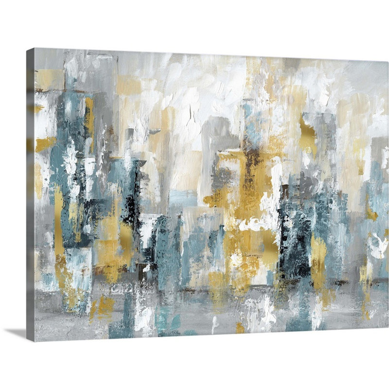 'City Views II' Print, 12" H X 16" W x 1.5" D, Wrapped Canvas, No Frame