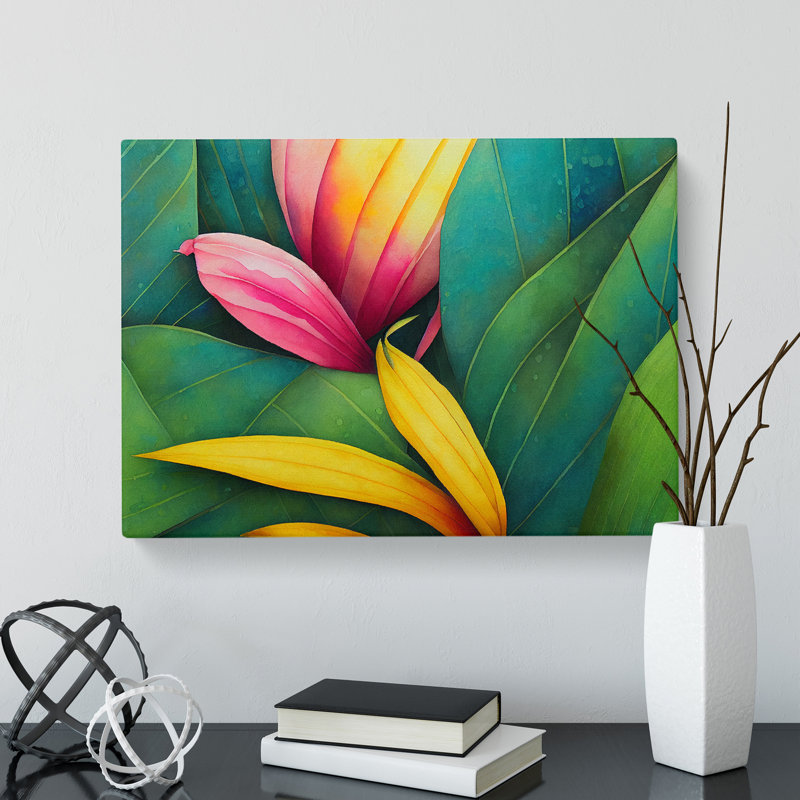 Jungle Flowers Vol.1 - Wrapped Canvas Print, 40cm H x 60cm W x 3cm D
