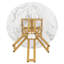 Round Metal Base Dining Table-121522299