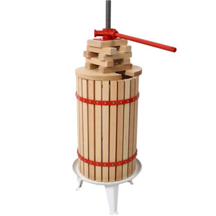 Pressoir à vin 7,9 gallons - Presse-fruits manuel en bois massif
