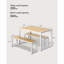Ezzah Dining Set, Dining Table with Benches-746919456-746919459-799207061