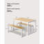 Ezzah Dining Set, Dining Table with Benches-799207061-746919459-746919456