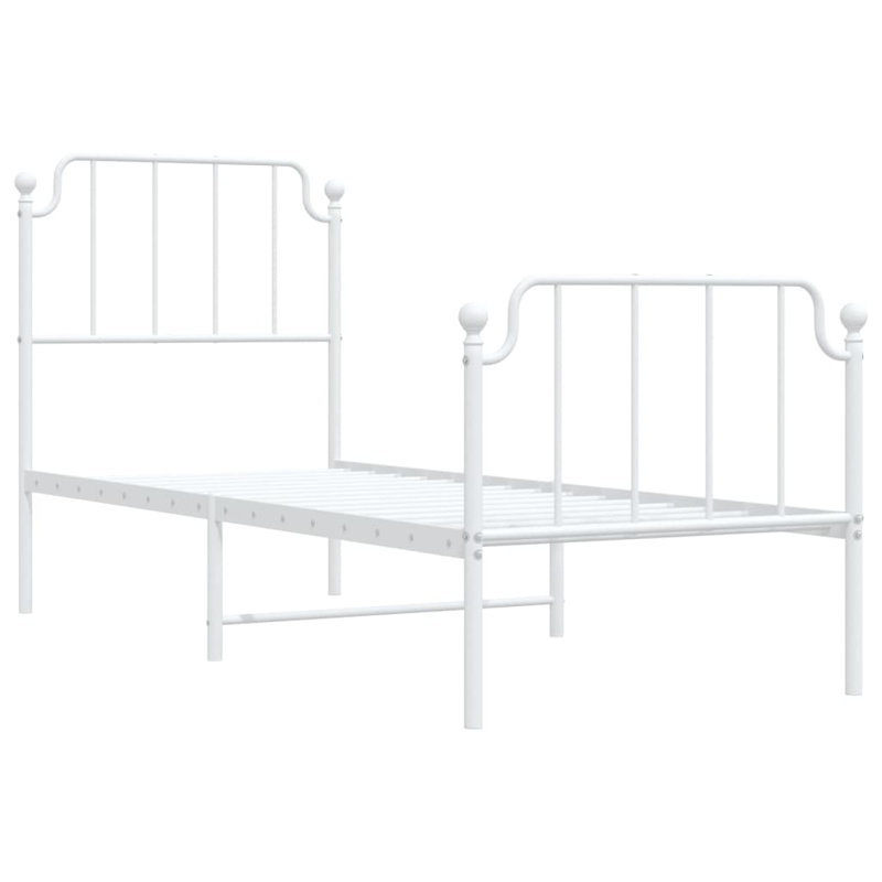 Almeer DE Size - 100 X 200 Cm Metal Bed, Small Single (2'6), White