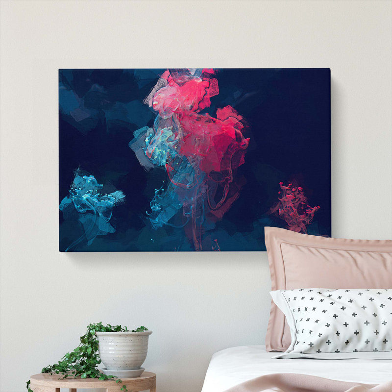 The Jellyfish in Abstract - Wrapped Canvas, 50cm H x 76cm W x 3cm D