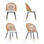 47cm H Fabric Upholstered Metal Side Chair-1841422559