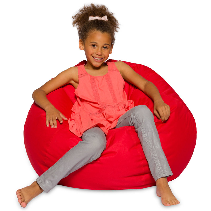 Bean Bag Chair for Kids, Teens, and Adults - Filled with Soft Beads, Includes Removable and Machine Washable Cover - Multiple Colors, Sizes and Fabrics including Soft Nylon & Canvas with Patterns