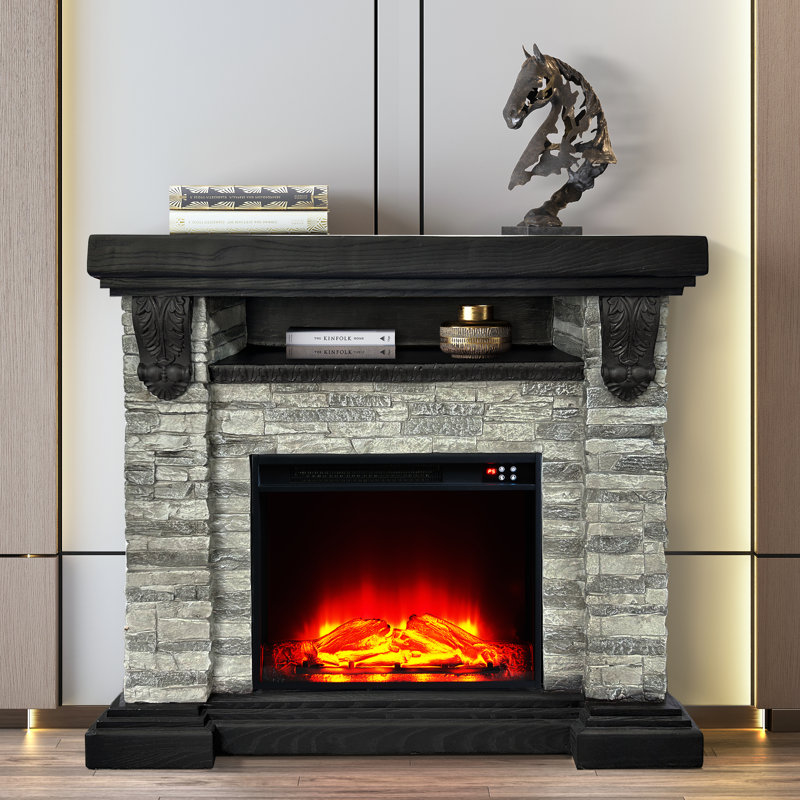 45" Electric Fireplace, Gray