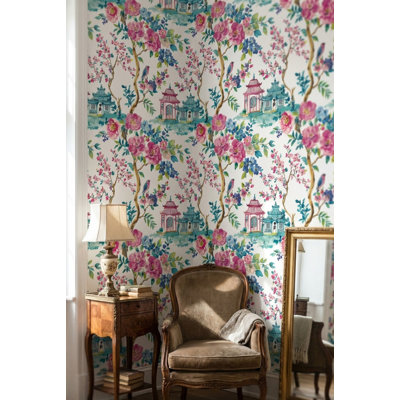 Papier peint floral chinois