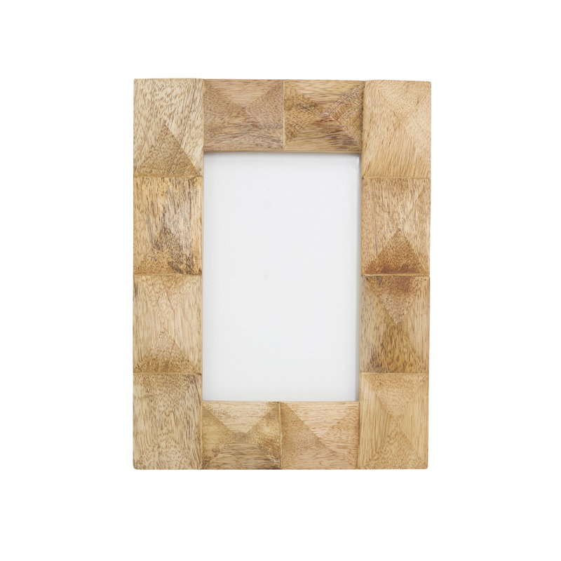 Grand cadre photo texturé en bois clouté, 5 po x 7 po