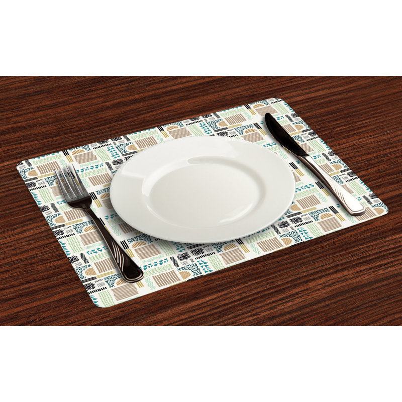 Polyester Geometric Rectangle Placemat