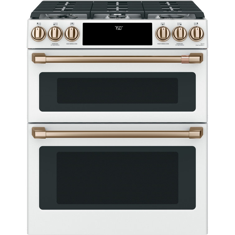Café 30" 6.7 cu. ft. Smart Slide-in Gas Range with Griddle