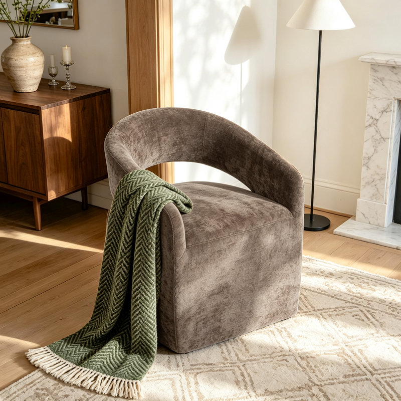 Fauteuil Chenille, Brun