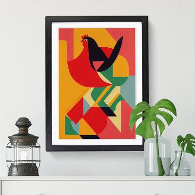 Chicken Geometric - Single Picture Frame Print