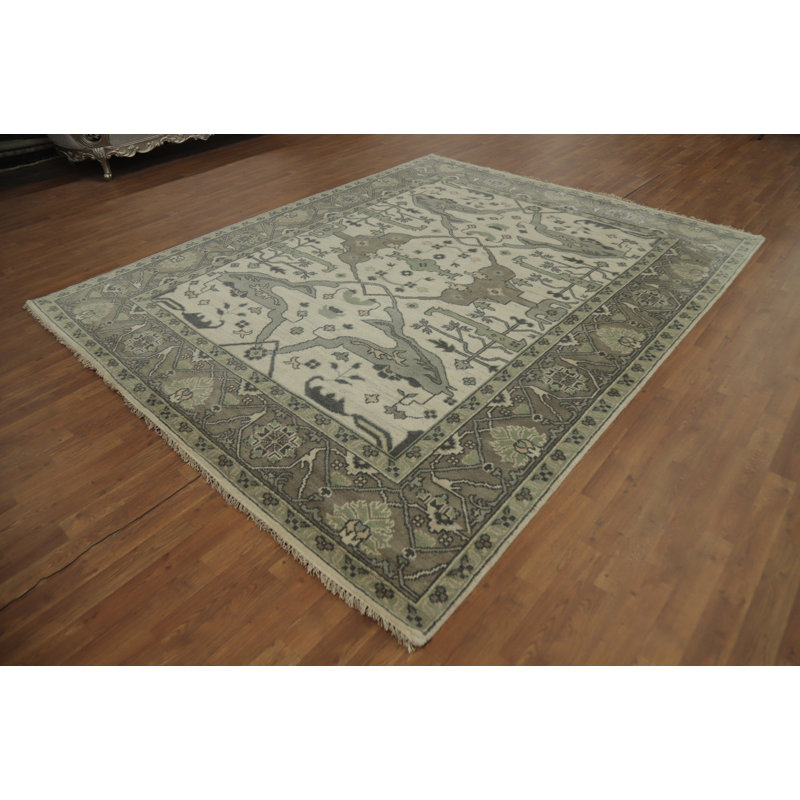 Handmade Wool Transitional Oushak Indian Area Rug 8x10