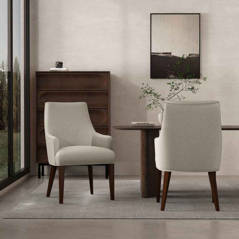 Fauteuil de salle à manger en chenille Beever, 1, Noir