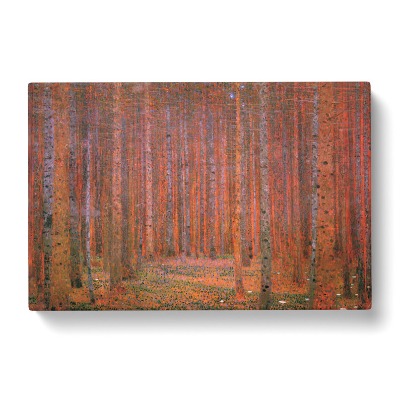Pine Tree Forest by Gustav Klimt - Wrapped Canvas Painting, 40cm H x 60cm W x 3cm D