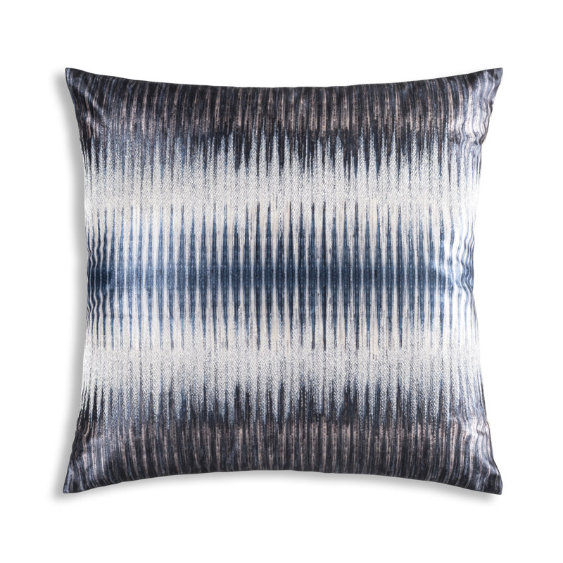 Cloud9 Design Bali Patterned Velvet Decorative Pillow Wave Print Accent Cushion 22"x22"