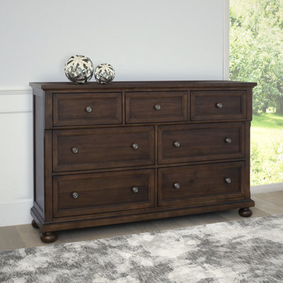 Perkin Solid Wood 65'' W 7 - Drawer Dresser