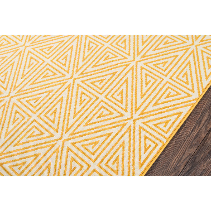 Irita Geometric Indoor / Outdoor Rug, Rectangle 5'3" x 7'6"