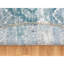 Tapis décoratif bleu noué à la main 8 pi 8 po de conception unique Chalino