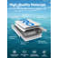 244CM Round Inflatable Water Floating Platform, 3-4 Person Inflatable Swim Raft With Comfortable Center Mesh, Non-Slip Ladder, Cup Holders, Pump, Repair Kit, Carry Bag & Anchor Rope, 300KG Load Capacity, For Pool, Lake, Beach & Yacht, Blue-White-129160090
